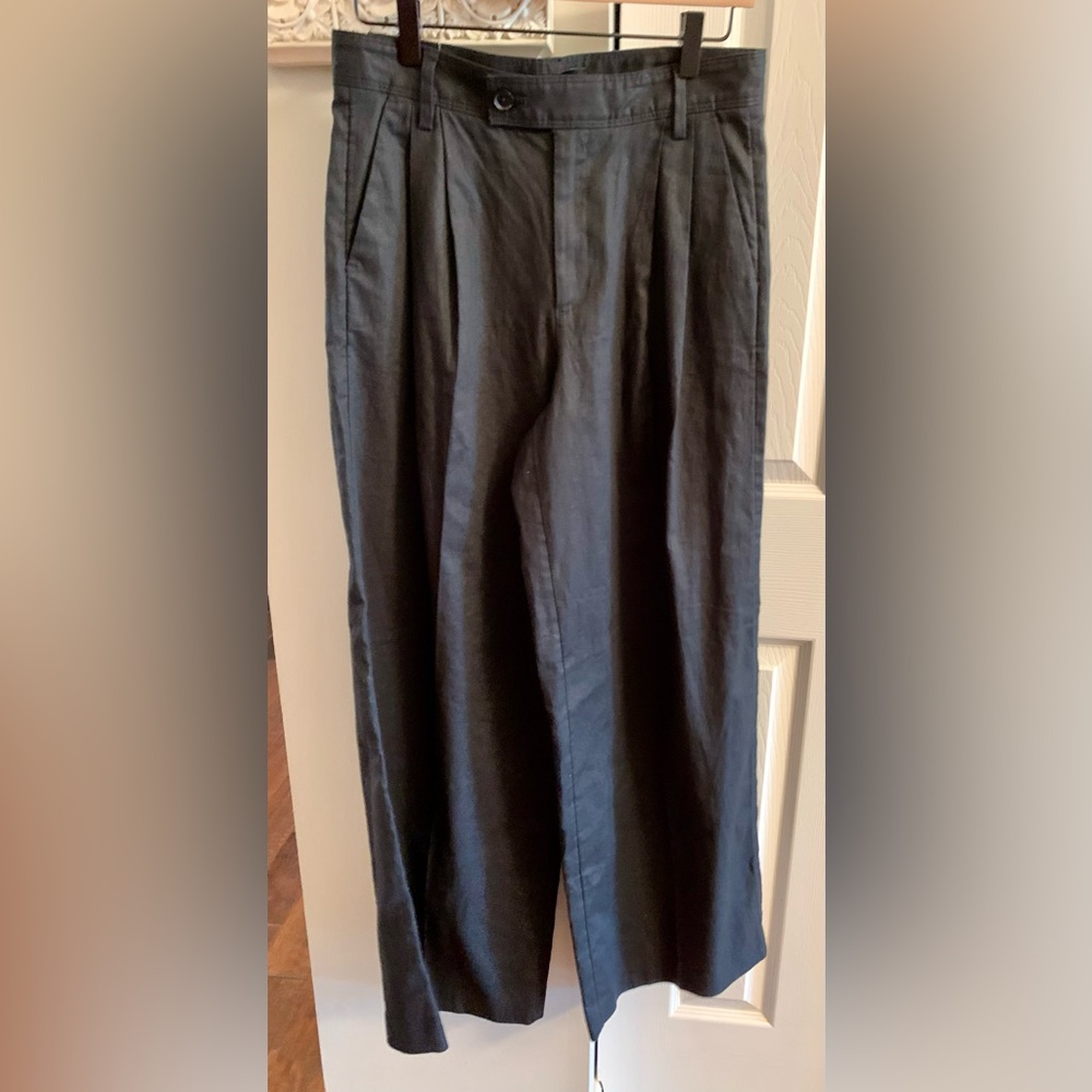 Banana Republic Black Linen Blend Wide Leg Trouser  NWT - 6 - Picture 4 of 10